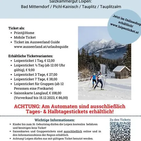 Amazing Family - Visit Hallstatt, In Tauplitz Apartment Bad Mitterndorf